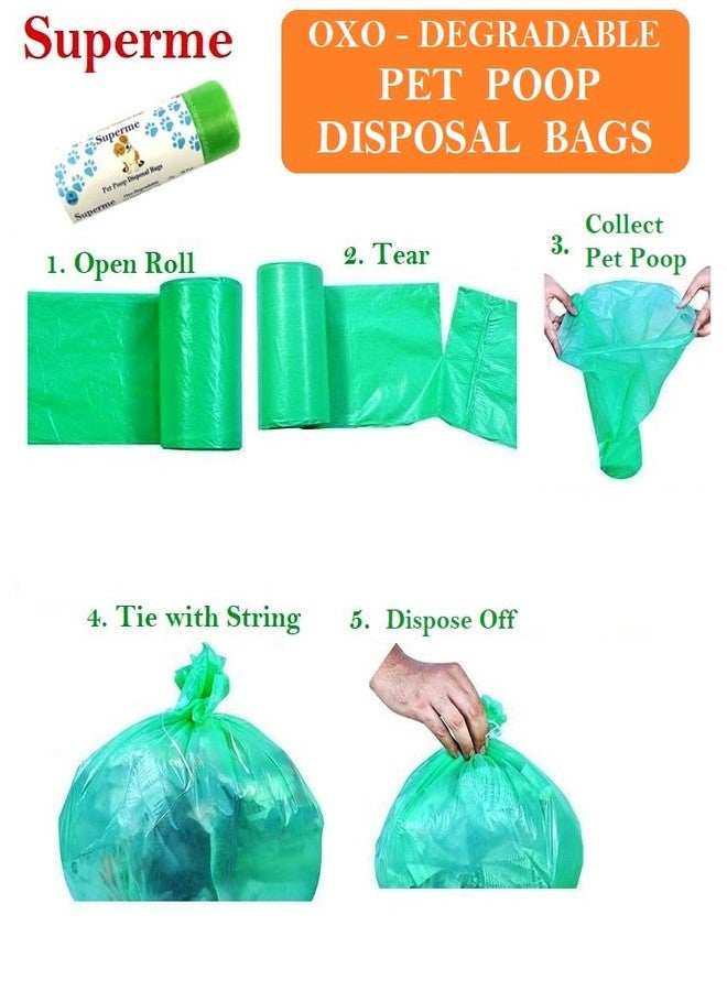 Superme Dog Poop Bags | 60 Bags | Leak Proof Poop Bags for Dogs | Dog Potty Picker Bag | Size 17IN X 19IN | Extra Large Size For Mess Free Disposal | Strong Green Coloured Bags - Image 4